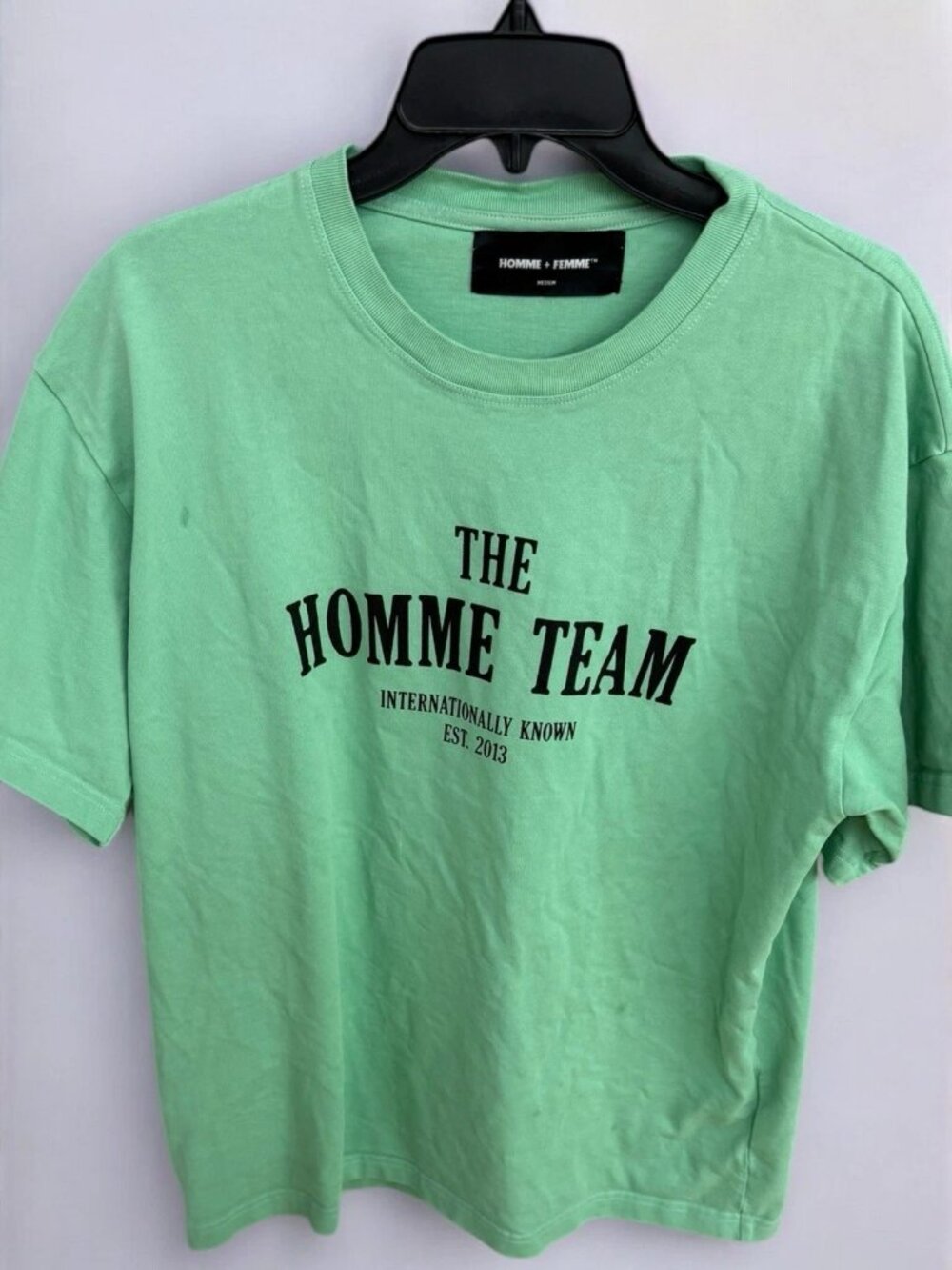 Homme + Femme Los Angeles Team Graphic T-Shirt Green Size Medium
